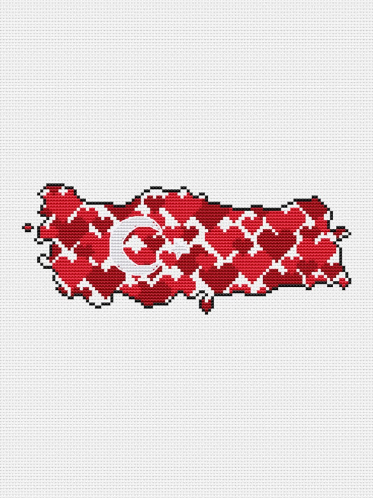 Turkey cross stitch pattern