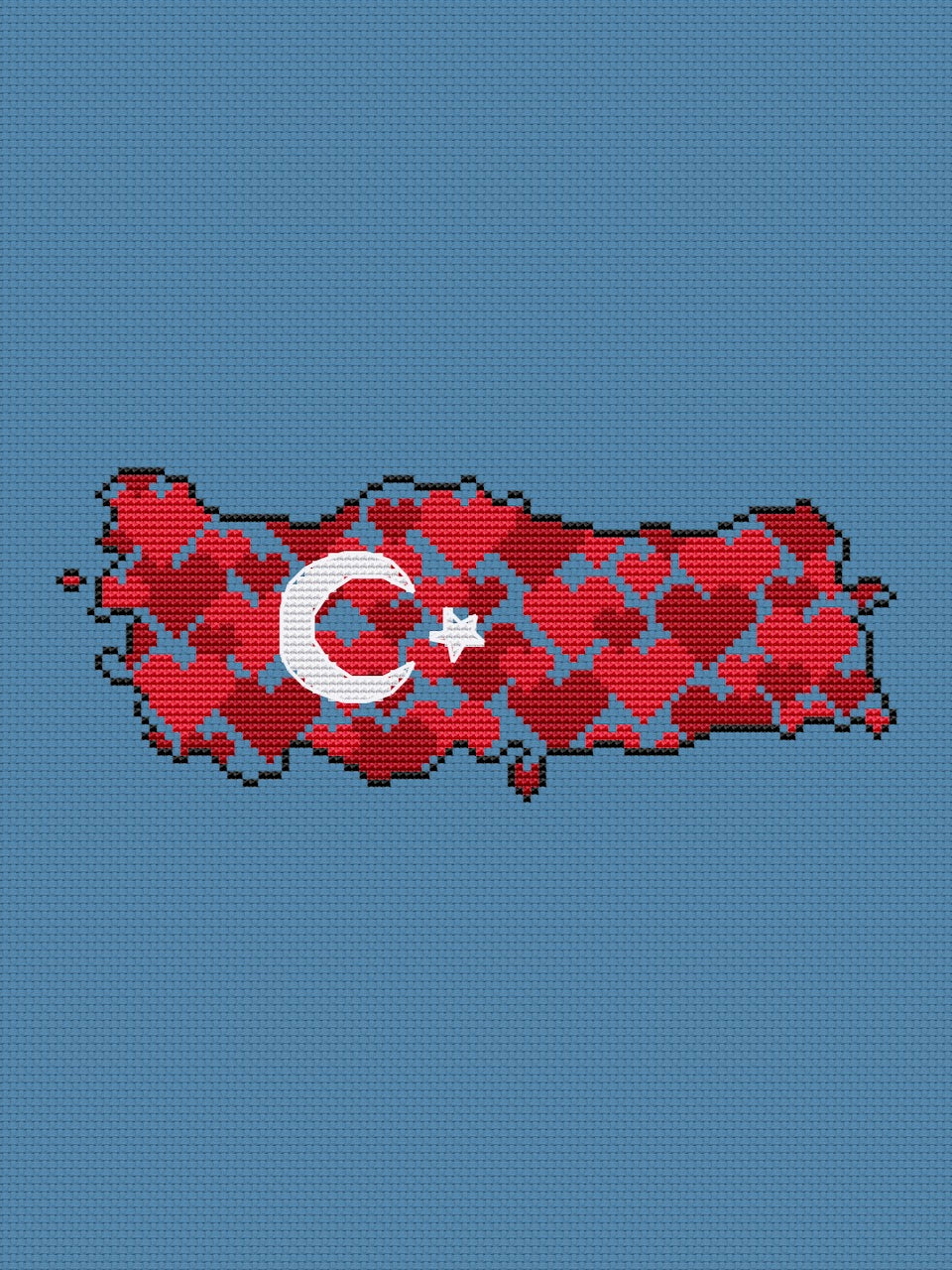 Turkey cross stitch pattern-2