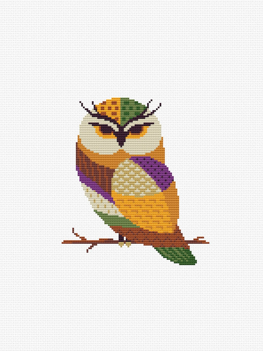 Owl cross stitch pattern